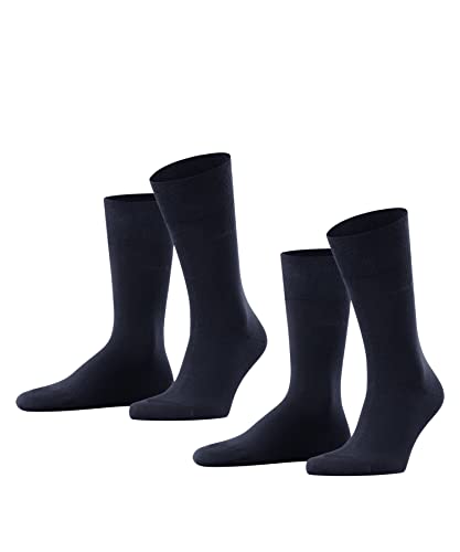 ESPRIT Herren Socken Basic Easy Multipack M So Baumwolle einfarbig 2 Paar, Blau Marine 6120, 39-42 von ESPRIT