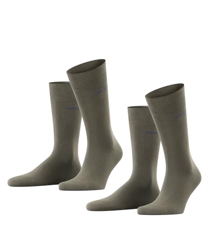 ESPRIT Herren Socken Basic Uni Multipack M So Baumwolle einfarbig 2 Paar, Grün Thymian 7821, 39-42 von ESPRIT