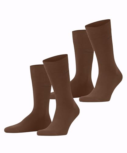 ESPRIT Herren Socken Basic Uni Multipack M So Baumwolle einfarbig 2 Paar, Braun Rosewood 5225, 39-42 von ESPRIT