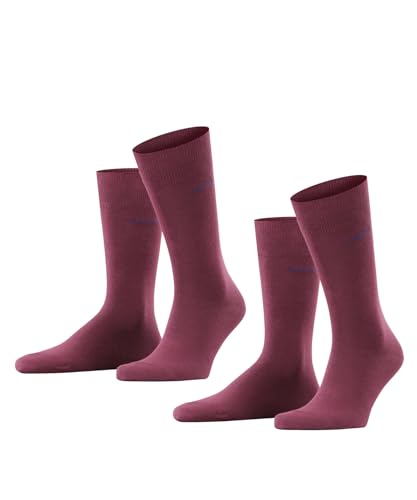 ESPRIT Herren Socken Basic Uni Multipack M So Baumwolle einfarbig 2 Paar, Rot Shadow Red 8138, 39-42 von ESPRIT
