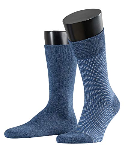 ESPRIT Herren Contrasty Piqué 2-Pack M SO Hausschuh-Socken, Blau (Enzian 6570), 39-42 (2er Pack) von ESPRIT