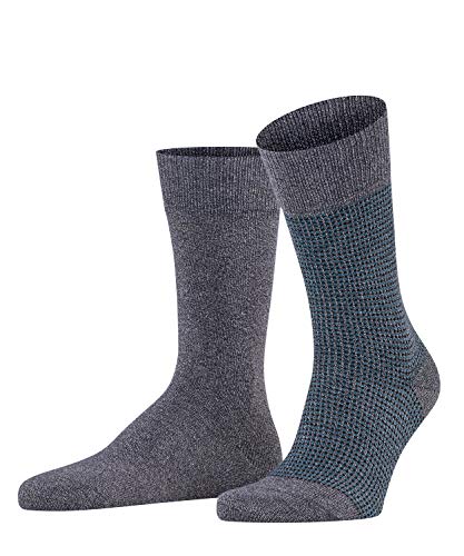 ESPRIT Herren Contrasty Piqué 2-Pack M SO Hausschuh-Socken, Grau (Cinder 3553), 39-42 (2er Pack) von ESPRIT