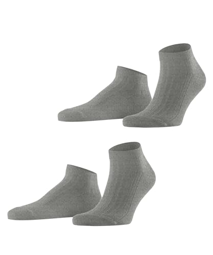 ESPRIT Herren Easy Rib 2-Pack M SN Baumwolle kurz einfarbig 2 Paar Sneakersocken, Grau (Light Grey 3400), 39-42 (2er Pack) von ESPRIT