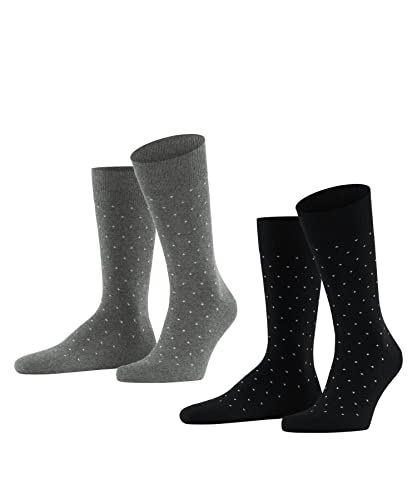 ESPRIT Herren Socken Fine Dot 2-Pack M SO Baumwolle gemustert 2 Paar, Mehrfarbig (Sortiment 0010), 43-46 von ESPRIT