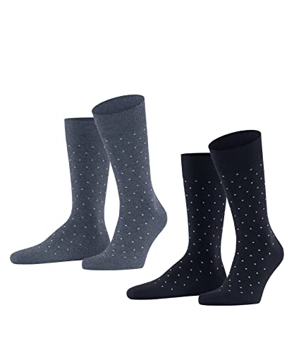 ESPRIT Herren Socken Fine Dot 2-Pack M SO Baumwolle gemustert 2 Paar, Mehrfarbig (Sortiment 0020), 39-42 von ESPRIT
