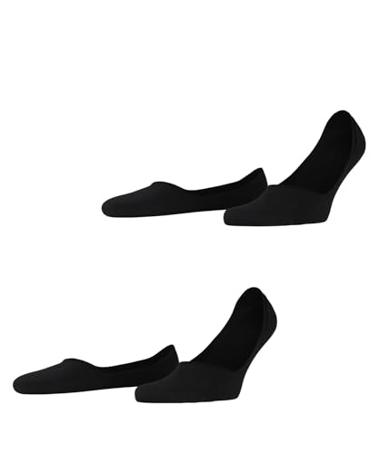 ESPRIT Herren Füßlinge Basic Uni Multipack M In Baumwolle unsichtbar einfarbig 2 Paar, Schwarz Black 3000, 43-46 von ESPRIT