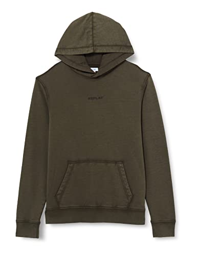 Replay Herren M6277 Kapuzenpullover, 950 Military, L von Replay