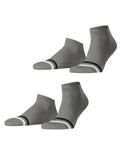 ESPRIT Herren Sneakersocken Accent Stripe Multipack M Sn Baumwolle kurz gemustert 2 Paar, Grau Light Grey 3400, 39-42 von ESPRIT