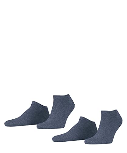 ESPRIT Herren Sneakersocken Basic Uni Multipack M Sn Baumwolle kurz einfarbig 2 Paar, Blau Light Denim 6660, 43-46 von ESPRIT