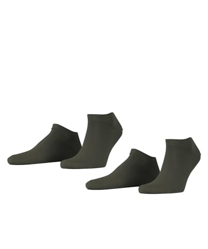 ESPRIT Herren Sneakersocken Basic Uni 2-Pack M SN Baumwolle kurz einfarbig 2 Paar, Grün (Thymian 7821), 43-46 von ESPRIT