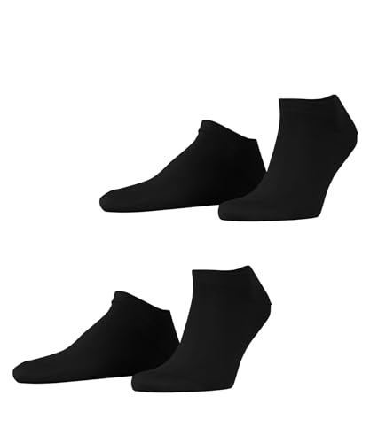 ESPRIT Herren Sneakersocken Basic Uni Multipack M Sn Baumwolle kurz einfarbig 2 Paar, Schwarz Black 3000, 43-46 von ESPRIT