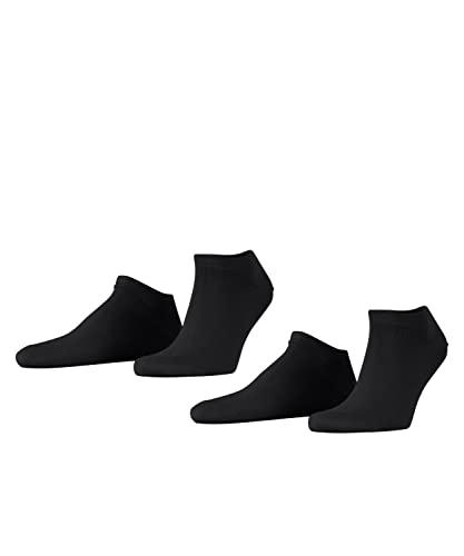 ESPRIT Herren Sneakersocken Basic Uni 2-Pack M SN Baumwolle kurz einfarbig 2 Paar, Schwarz (Black 3000), 47-50 von ESPRIT