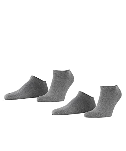 ESPRIT Herren Sneakersocken Basic Uni Multipack M Sn Baumwolle kurz einfarbig 2 Paar, Grau Light Grey Melange 3390, 47-50 von ESPRIT