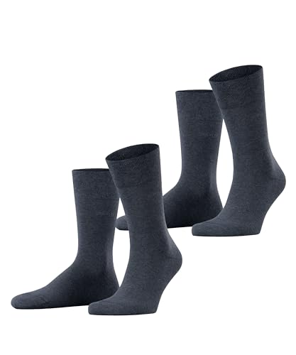 ESPRIT Herren Socken Basic Easy Multipack M So Baumwolle einfarbig 2 Paar, Blau Navy Melange 6127, 47-50 von ESPRIT