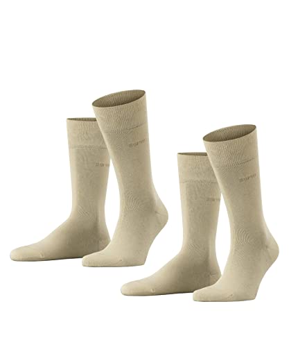 ESPRIT Herren Socken Basic Easy Multipack M So Baumwolle einfarbig 2 Paar, Beige Cream 4011, 43-46 von ESPRIT