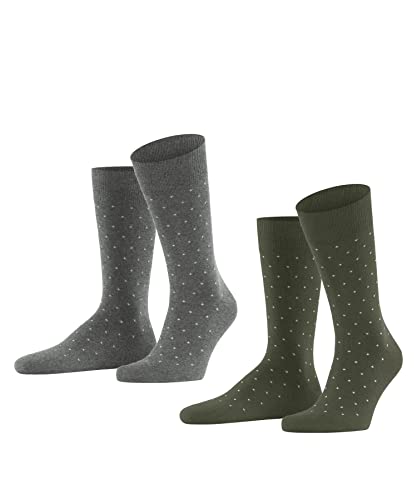 ESPRIT Herren Socken Fine Dot 2-Pack M SO Baumwolle gemustert 2 Paar, Mehrfarbig (Sortiment 0030), 39-42 von ESPRIT