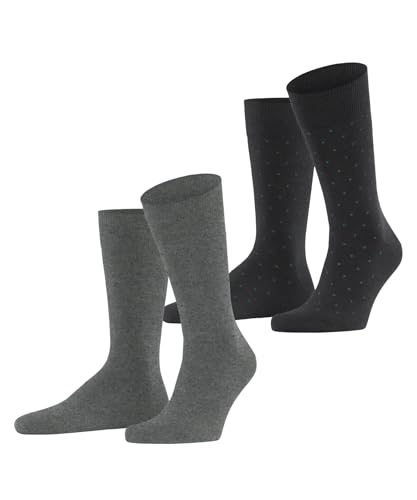 ESPRIT Herren Socken Fine Dot Multipack M So Baumwolle gemustert 2 Paar, Grau Grey Mix 0150, 39-42 von ESPRIT