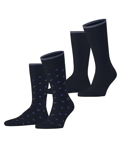 ESPRIT Herren Socken Monogramm Multipack M So Baumwolle gemustert 2 Paar, Blau Space Blue 6116, 43-46 von ESPRIT