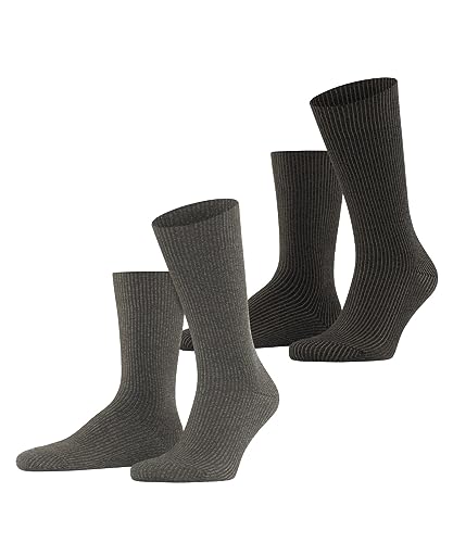 ESPRIT Herren Socken Vertical Stripe 2-Pack Biologische Baumwolle gemustert 2 Paar, Mehrfarbig (Sortiment 0010), 43-46 von ESPRIT