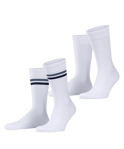 ESPRIT Herren Socken Tennis Stripe Multipack M So Baumwolle gemustert 2 Paar, Weiß Off-White 2010, 43-46 von ESPRIT