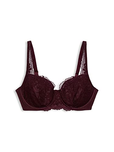 ESPRIT Damen Seasonal Lace RCS Underwire Bc Bra Geformter BH, Bordeaux Red, 75D von ESPRIT