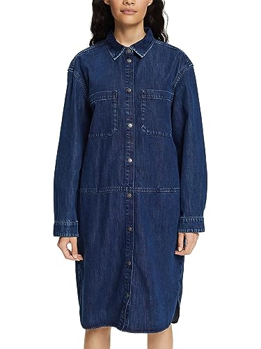 ESPRIT Damen 083EE1E332 Kleid, 900/BLUE Rinse, Small von ESPRIT