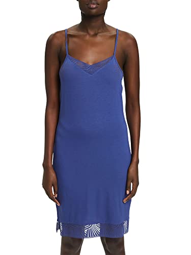 ESPRIT Damen Seasonal Lace Cv Sus Chemise Nachthemd, Dark Blue, 38 von ESPRIT