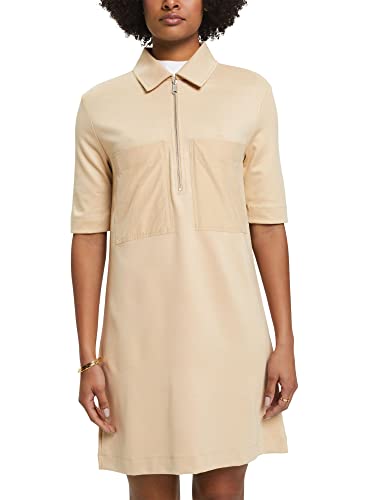 ESPRIT Damen 033ee1e316 Kleid, 285/Sand, L von ESPRIT