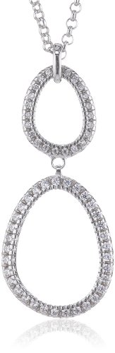 ESPRIT Jewels Damen-Halskette mit Anhänger Brillanz verbinden blau 925 Sterling Silber ESNL92449A420 von ESPRIT