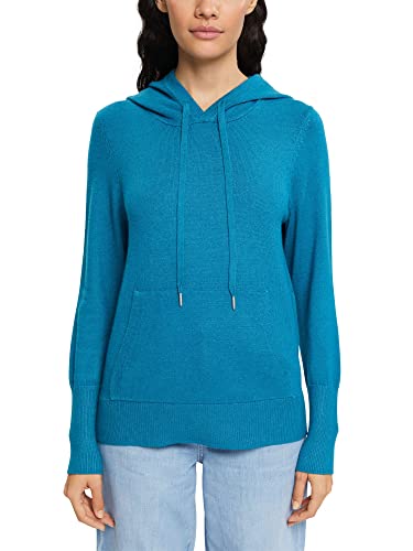 ESPRIT Damen 092ee1i322 Pullover, Teal Blue, L EU von ESPRIT