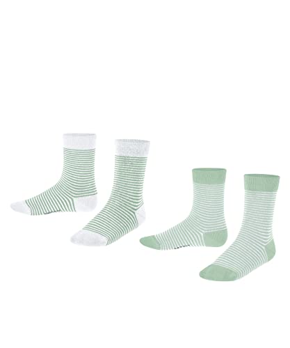 ESPRIT Unisex Kinder Socken Fine Stripe 2-Pack, Biologische Baumwolle, 2 Paar, Mehrfarbig (Sortiment 70), 31-34 von ESPRIT