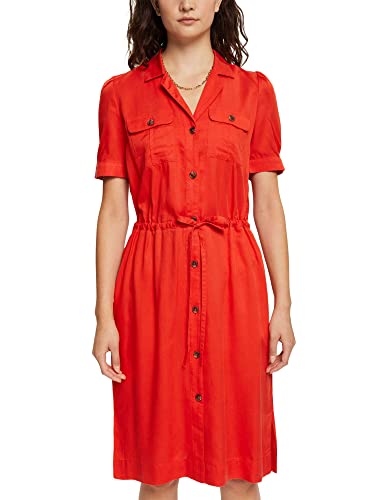 ESPRIT Damen Kleid 072ee1e303, Orange Red, 36 von ESPRIT