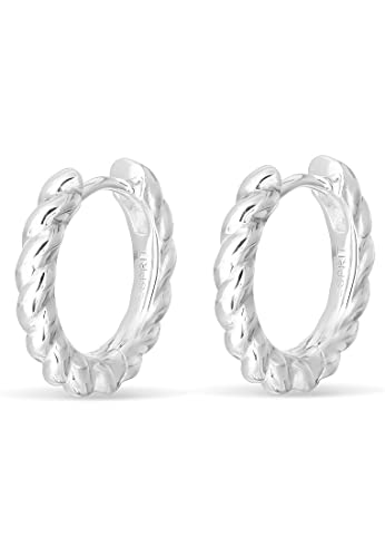 ESPRIT Damen-Creolen 925er Silber One Size, Silber 32023020 von Esprit