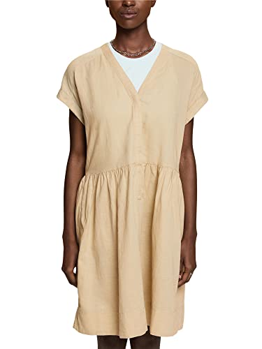 ESPRIT Damen 043EE1E305 Kleid, 285/SAND, 36 von ESPRIT