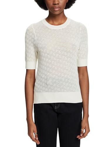 ESPRIT Damen 034EE1I319 Pullover, 110/OFF White, Small von ESPRIT