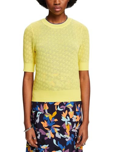 ESPRIT Damen 034ee1i319 Pullover, 770/Pastel Yellow, Medium von ESPRIT