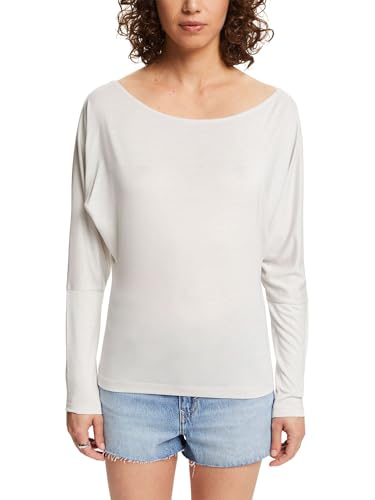 ESPRIT Damen 014ee1k340 T-Shirt, 044/Light Grey 5, M von ESPRIT