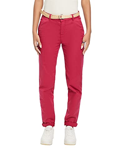 ESPRIT Damen 023EE1B333 Hose, 650/DARK PINK, 32/34 von ESPRIT