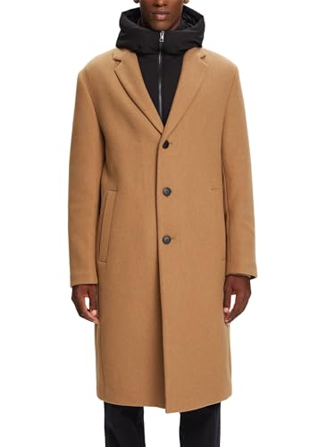 ESPRIT Mantel mit abnehmbarer Kapuze aus Wollmix von ESPRIT