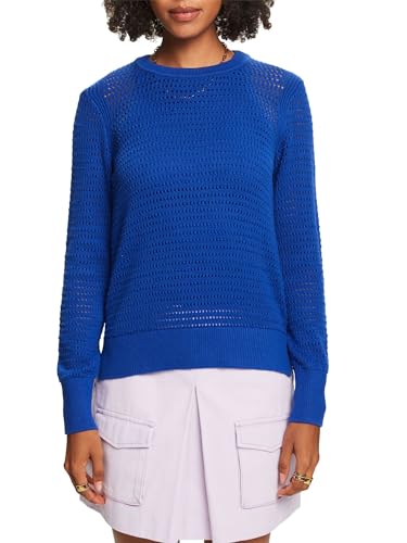 ESPRIT Damen 034ee1i304 Pullover, 410/Bright Blue, Medium von ESPRIT