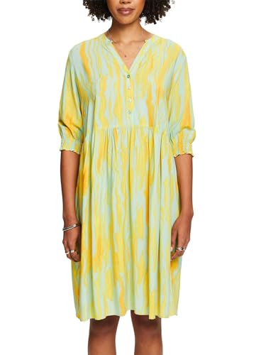 ESPRIT Damen 034ee1e374 Kleid, 320/Citrus Green, 40 von ESPRIT
