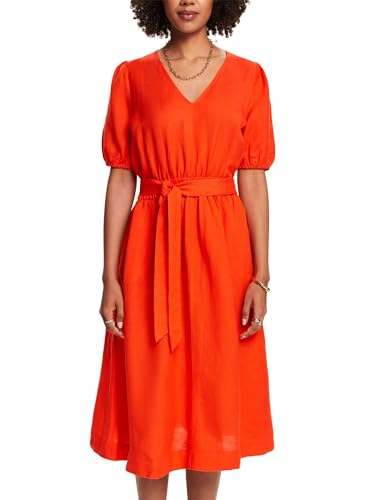 ESPRIT Damen 034ee1e377 Kleid, 880/Bright Orange, 40 von ESPRIT
