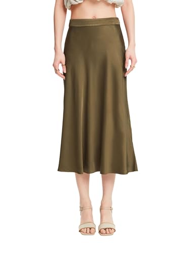 ESPRIT Damen 044ee1d333 Rock, Dark Khaki, 40 von ESPRIT