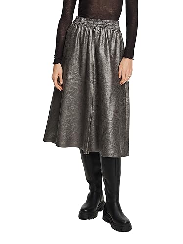 ESPRIT Damen 093EO1D304 Rock, 015/GUNMETAL, 38 von ESPRIT