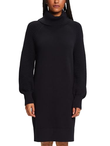 ESPRIT Mini Knit Turtleneck Dress, 001/Black, XS von ESPRIT