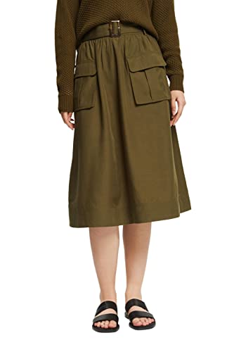 ESPRIT Damen Rock 072ee1d303, Dark Khaki, 34 von ESPRIT