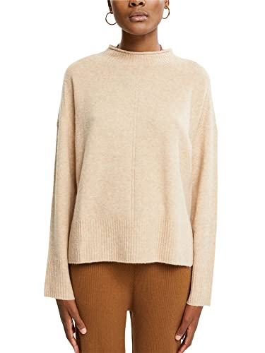 ESPRIT Mit Wolle: Flauschiger Pullover mit Stehkragen von ESPRIT
