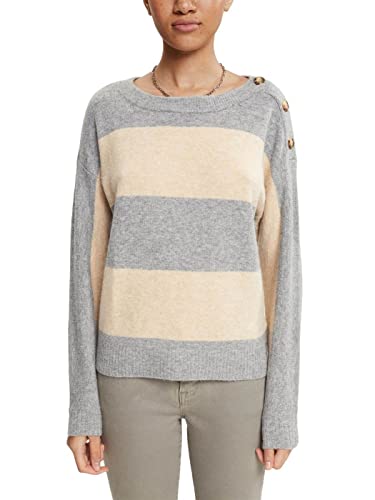 ESPRIT Damen 992ee1i347 Pullover, Medium Grey, XXL EU von ESPRIT