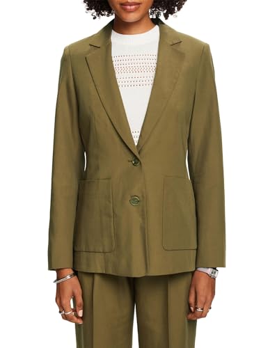 ESPRIT Damen 034ee1g303 Blazer, 350/Khaki Green, 46 von ESPRIT