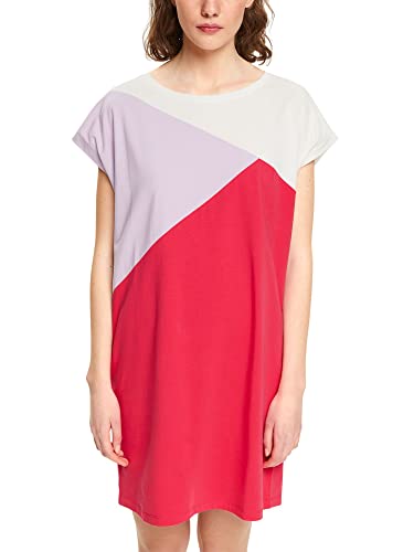 ESPRIT Damen Color Block CO SUS Nightshirt S-SLV Nachthemd, PINK Fuchsia, 44 von ESPRIT